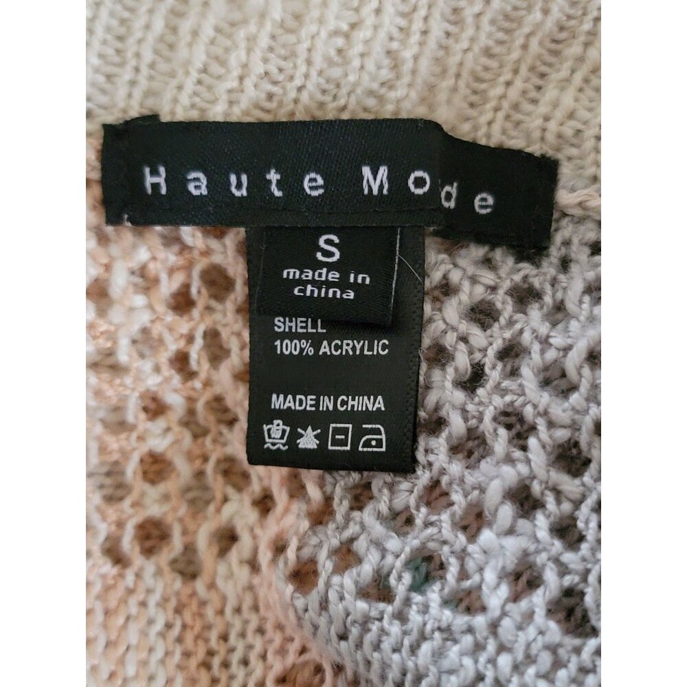 Haute Monde Womens Knit Fringe Vest Cardigan S - Picture 3 of 4